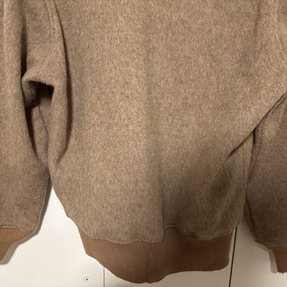 Vintage Gokey’s Suede Shoulder patch brown wool sweater - Medium/ Large - Picture 13 of 14